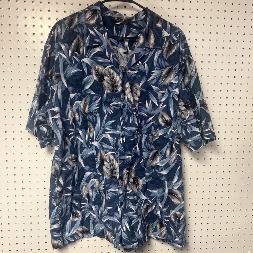 David Taylor Men's‎ XXL Blue Hawaiian Shirt